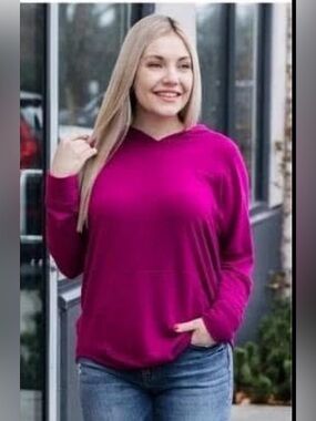 Christie Hoodie (NWT) 🍒 Magenta, Size XS/S *Fits Oversized